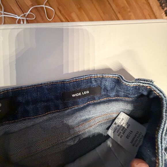 Judy Blue Women's High Waist Cropped Wide Leg Jeans Size 11/30 Medium Blue - Picture 3 of 8